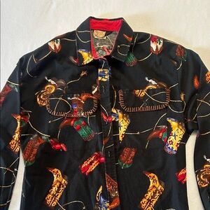 90’s vintage Roper button down top. Marching skirt available